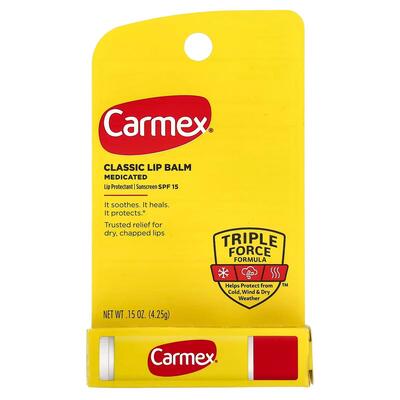 Бальзам для губ Carmex лечебный с SPF 15, 4,25 г стик