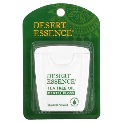 Зубна нитка Desert Essence з олією чайного дерева вощена, 45,7 м