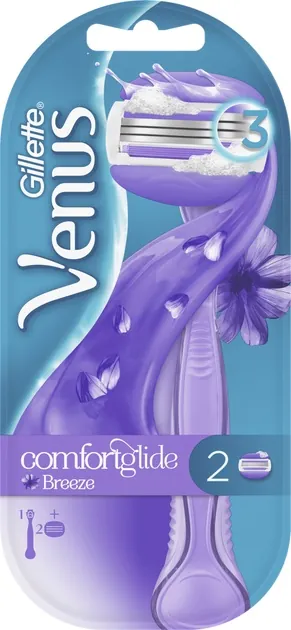 Станок для гоління (бритва) Venus 3 ComfortGlide Breeze з 2 змінними картриджами
