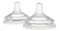 Соска силіконова Canpol Babies Natural Shape 21/752 антиколікова двозонна для пляшечок з широким отвором, 6+ місяців, 2 шт
