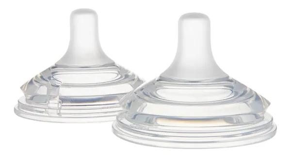 Соска силіконова Canpol Babies Natural Shape 21/753 антиколікова двозонна для пляшечок з широким отвором, 12+ місяців, 2 шт