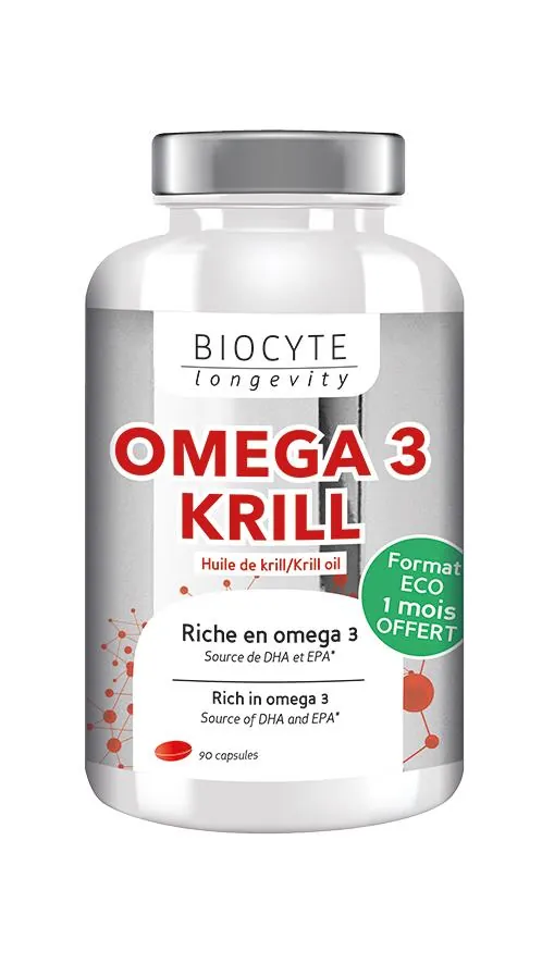 Омега-3 Krill Biocytе Здоров’я серця, мозку та зору, 90 капсул