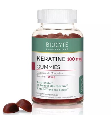 Комплекс кератина, витаминов и минералов Biocytе Укрепление и красота волос, 60 конфет