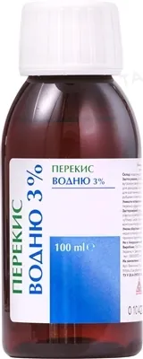 Перекис водню 3% розчин дезінфікуючий для шкіри, 100 мл