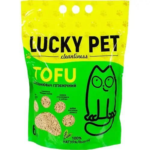 Наполнитель для туалета Lucky Pet из тофу с ароматом персика, 6 л