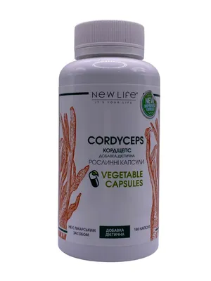 Кордицепс екстракт New Life вег. капсули №180