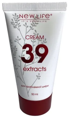 Крем для обличчя New Life 39 extracts екстрактів для проблемної шкіри, 50 мл