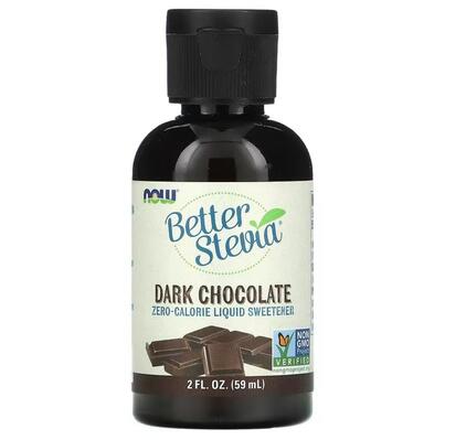Стевия NOW Better Stevia, черный шоколад, 59 мл
