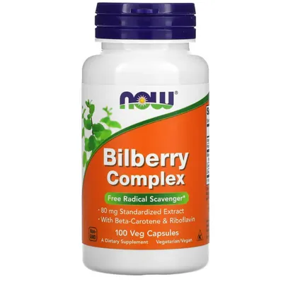 Чорниця комплекс NOW Bilberry Complex вег. капсули №100