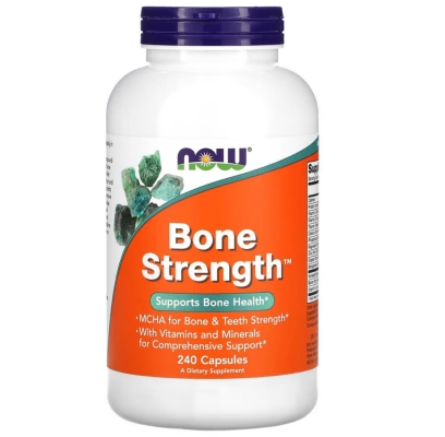 Диетическая добавка NOW Bone Strength поддержка и здоровье костей, 240 капсул