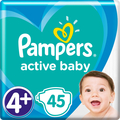 Подгузники детские Pampers Active Baby размер 4+, 10-15 кг, 45 шт
