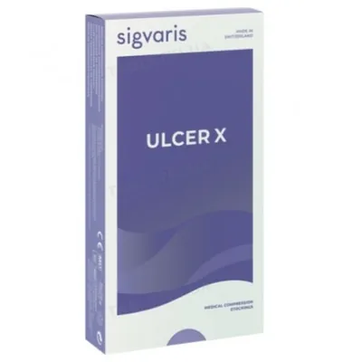 Гольфи компресійні Sigvaris Specialities ULCER-X 81066 клас компресії 2, відкритий мисок, висота short, бежевий, розмір M