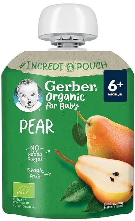 Пюре фруктове Gerber Organic груша, 80 г