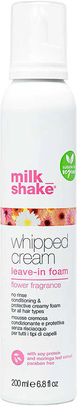 Крем-пенка Milk Shake Whipped Cream Flower Fragrance несмываемая для увлажнения волос, 200 мл
