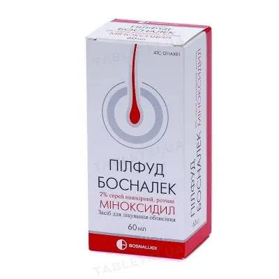Пілфуд Босналек спрей н/ш, р-н 2 % по 60 мл у флак.