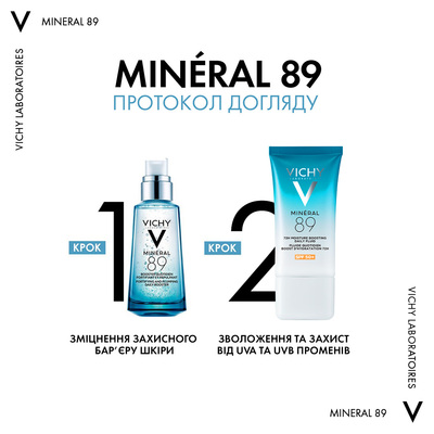 Флюид для лица Vichy Mineral 89 72H SPF 50+ ежедневный увлажняющий солнцезащитный, 50 мл