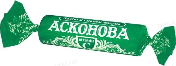Асконова Залізо зі смаком яблука таблетки №10 (10х1) в етикет.