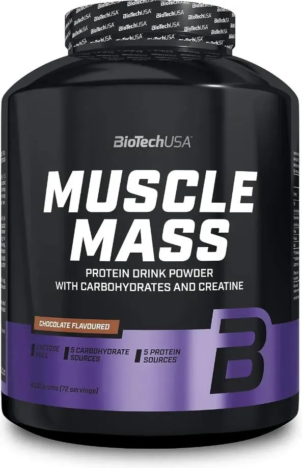 Гейнер Biotech Muscle Mass шоколад, 4 кг