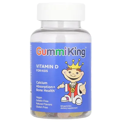 Вітамін Д для дітей GummiKing Vitamin D for Kids, 60 жувальних мармеладок