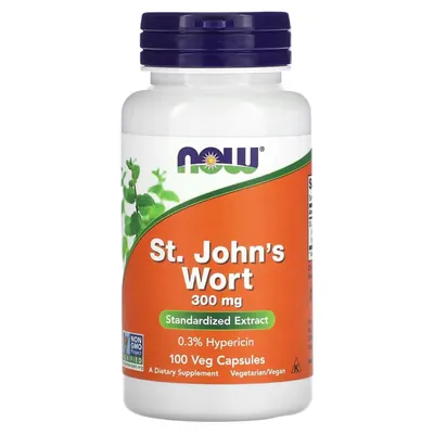 Звіробій NOW St. John's Wort 300 мг вег. капсули №100