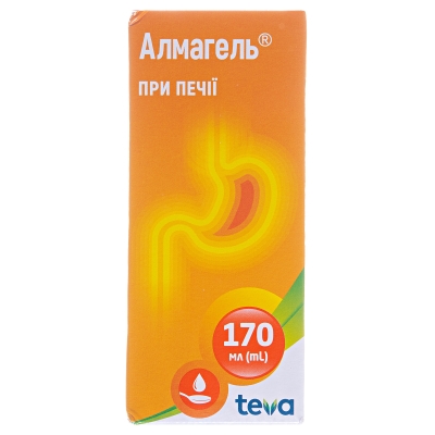 Алмагель суспензия ор. по 170 мл во флак.