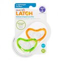Пустышка силиконовая Munchkin Latch 011662.03 зеленя/оранжевая от 0 до 3 месяцев, 2 шт