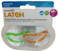 Пустышка силиконовая Munchkin Latch 011902.03 зеленя/оранжевая от 3 до 6 месяцев,  2 шт