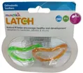 Пустушка силіконова Munchkin Latch 011902.03 зелена/помаранчева від 3 до 6 місяців, 2 шт