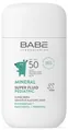 Флюїд сонцезахисний Babe Laboratorios SPF50 дитячий мінеральний з фізичними фільтрами, пантенолом і пребіотиком, 50 мл