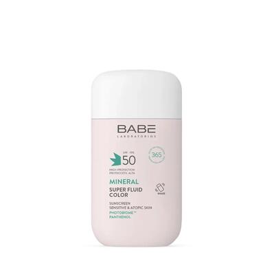 Флюїд сонцезахисний Babe Laboratorios SPF50 мінеральний з фізичними фільтрами з тонуючим ефектом , 50 мл