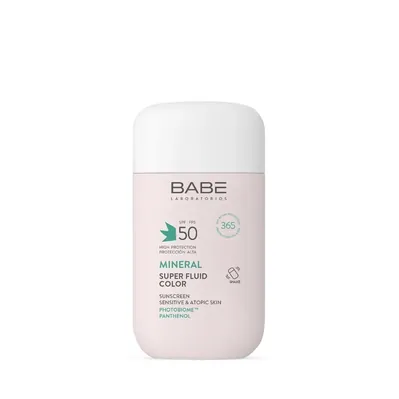 Флюїд сонцезахисний Babe Laboratorios SPF50 мінеральний з фізичними фільтрами з тонуючим ефектом , 50 мл