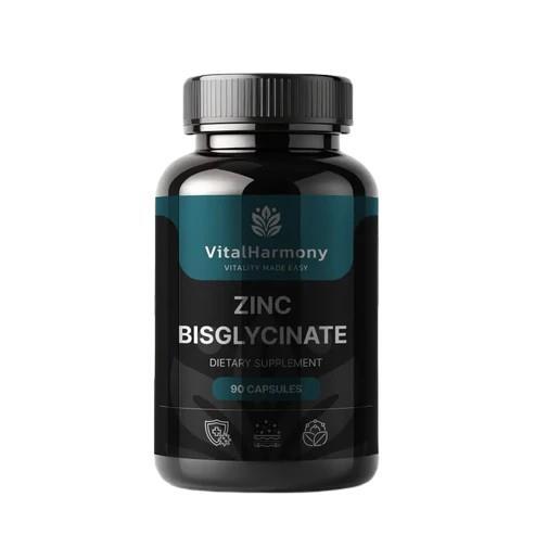 Цинк биглицинат VitalHarmony Zinc Bisglycinate, 90 капсул