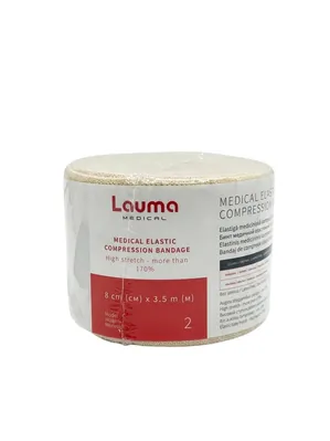Бинт еластичний Lauma модель 2 Latex Free високої розтяжності 3,5 м х 8 см