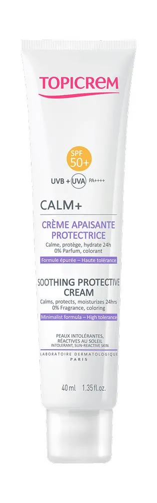 Крем для обличчя Topicrem Calm+ SPF50+ заспокійливий захисний, 40 мл