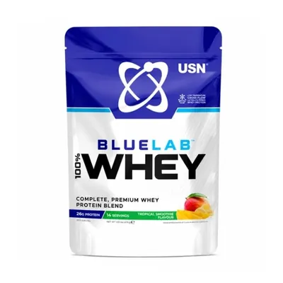 Протеїн сироватковий змішаний USN Blue Lab 100% Whey тропічний смузі, 476 г