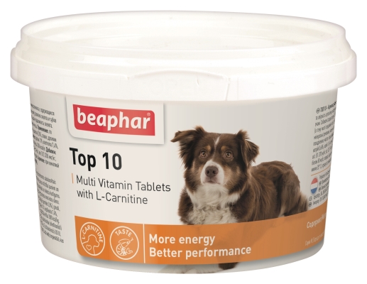 Витаминно-минеральный комплекс Beaphar Top 10 Dog универсальный для собак, 180 таблеток