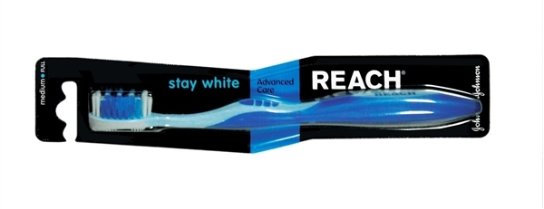 Зубная щетка Reach Stay White, жесткая, 1 штука