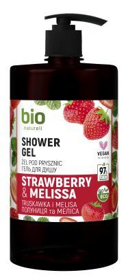 Гель для душа Bio Naturell Клубника и мелисса, с дозатором, 946 мл