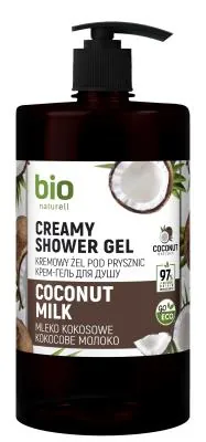 Крем-гель для душу Bio Naturell Кокосове молоко, з дозатором, 946 мл