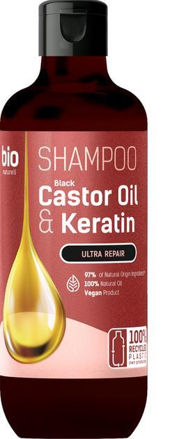 Шампунь Bio Naturell Black Castor Oil & Keratin Ультравідновлення, 355 мл