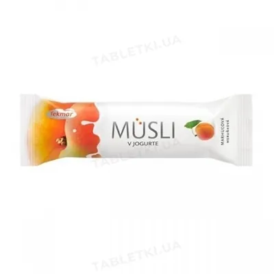 Батончик Tekmar Musli Мюслі в йогурті Абрикос, 30 г