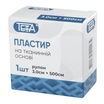 Пластир медичний Teta на тканинній основі, котушка, 3 х 500 см, 1 штука