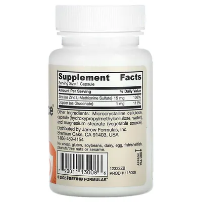 Цинк баланс Jarrow Formulas Zinc Balance, 100 капсул