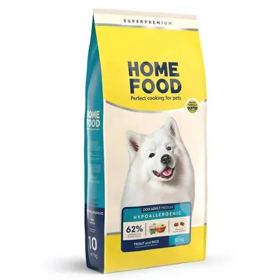Корм сухий Home Food Hypoallergenic гіпоалергенний для собак середніх порід з білою шерстю з фореллю та рисом, 10 кг