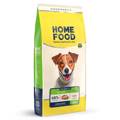 Корм сухий Home Food Adult Mini для активних дорослих собак і юніорів малих порід Ягня з рисом, 10 кг