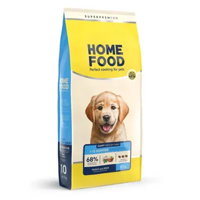 Корм сухий Home Food Puppy для цуценят собак середніх та великих порід Форель з рисом, 10 кг