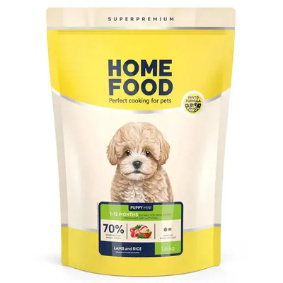 Корм сухий для цуценят малих порід Home Food Ягня з рисом, 1,6 кг