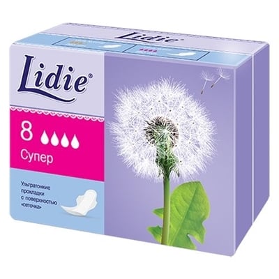 Прокладки гигиенические Lidie супер, сеточка, 8 шт