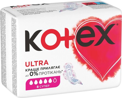 Прокладки гигиенические Kotex Ultra супер, сеточка, 8 шт