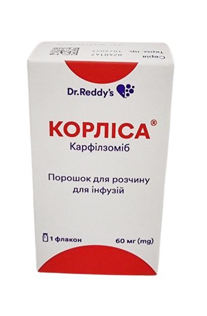 Корлиса порошок для р-ра д/инф. по 60 мг №1 во флак.